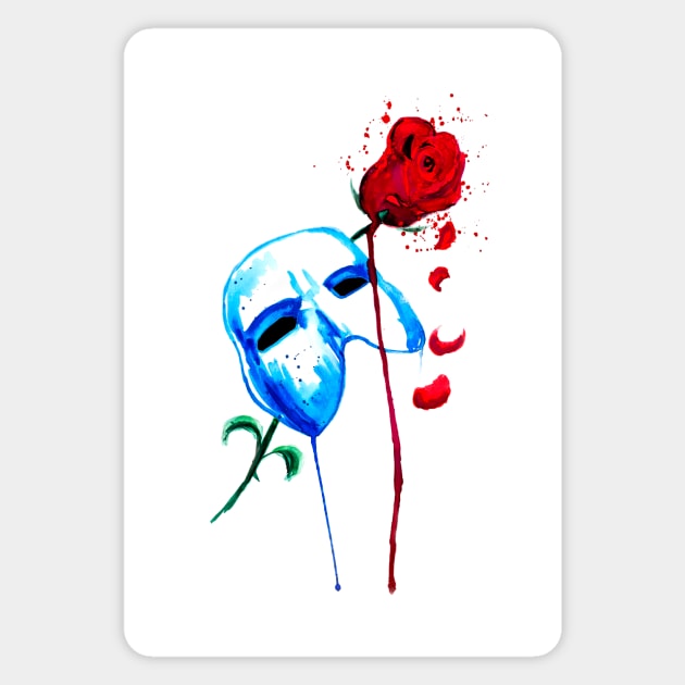 Phantom and Rose- Phantom of the Opera Magnet by beaugeste2280@yahoo.com